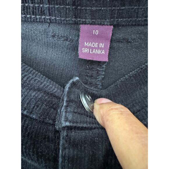 Vintage Gloria Vanderbilt 10 black corduroy high waisted pants Straight leg - Picture 5 of 6